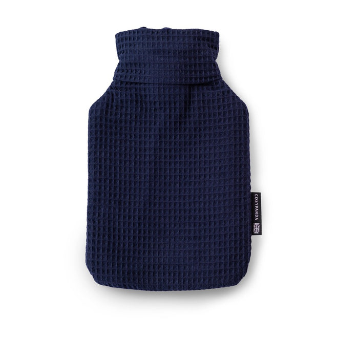 Navy Blue Waffle Hot Water Bottle