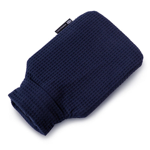 Navy Blue Waffle UK Made Hot Water Bottle