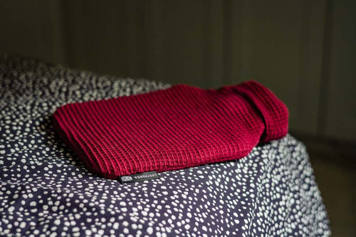 Red Waffle UK Made Hot Water Bottle