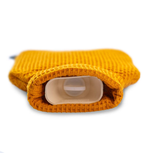 Mustard hot water bottle