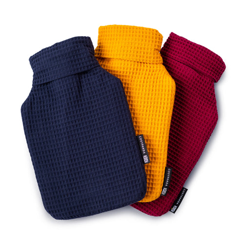 Waffle hot water bottle collection UK made