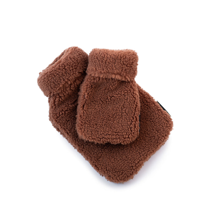 Little and Large Chocolate Teddy Hot Water Bottle Gift Set